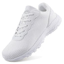 Knixmax Extra breite leichte Herren Laufschuhe für Plattfuß Weiße Sportschuhe mit Schuhen mit breiter Zehenbox