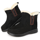Knixmax Damen Winterstiefeletten VC030 mit Warmfutter und Reißverschluss – Schwarz