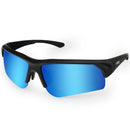 Knixmax VC027 Sportsonnenbrille in Matt-Schwarz/Blau