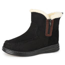 Knixmax Damen Winterstiefeletten VC030 mit Warmfutter und Reißverschluss – Schwarz
