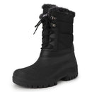 Knixmax Damen Winterstiefel VC007N mit warmem Futter – Schwarz