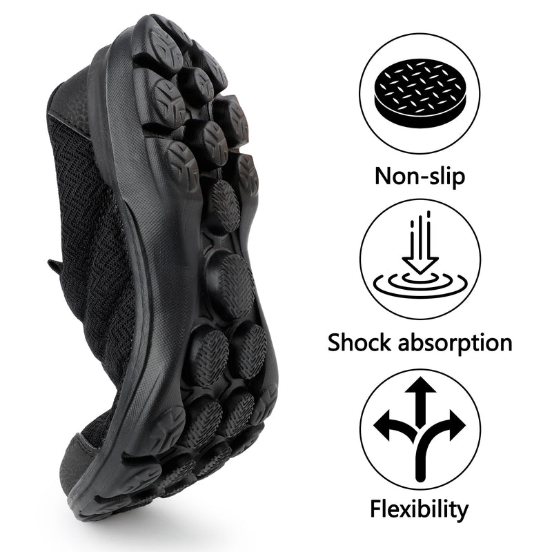 TIESTRA Clogs & Mules Summer Gardens Slip On bequeme atmungsaktive leichte Sandalen für Männer, schwarz