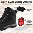 Knixmax Herren Winterstiefel RM091 – Warm gefüttert, Schwarz