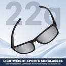Knixmax VC028 polarisierte Sportsonnenbrille mit UV400, matt-schwarz