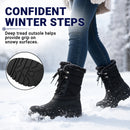Knixmax Damen Winterstiefel VC007N mit warmem Futter – Schwarz