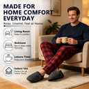 Knixmax Herren Filz-Hausschuhe mit Memory Foam und Fleecefutter