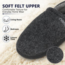 Knixmax Herren Filz-Hausschuhe mit Memory Foam und Fleecefutter