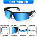 Knixmax VC027 Sportsonnenbrille in Matt-Schwarz/Blau
