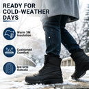 Knixmax RM089 Winterstiefel für Damen & Herren – Warm gefüttert, Schwarz
