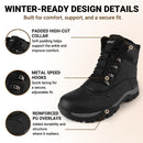 Knixmax Herren Winterstiefel RM091 – Warm gefüttert, Schwarz