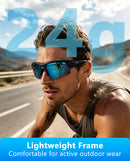Knixmax VC027 Sportsonnenbrille in Matt-Schwarz/Blau