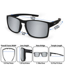Knixmax VC028 polarisierte Sportsonnenbrille mit UV400, matt-schwarz