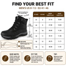 Knixmax Herren Winterstiefel RM091 – Warm gefüttert, Schwarz