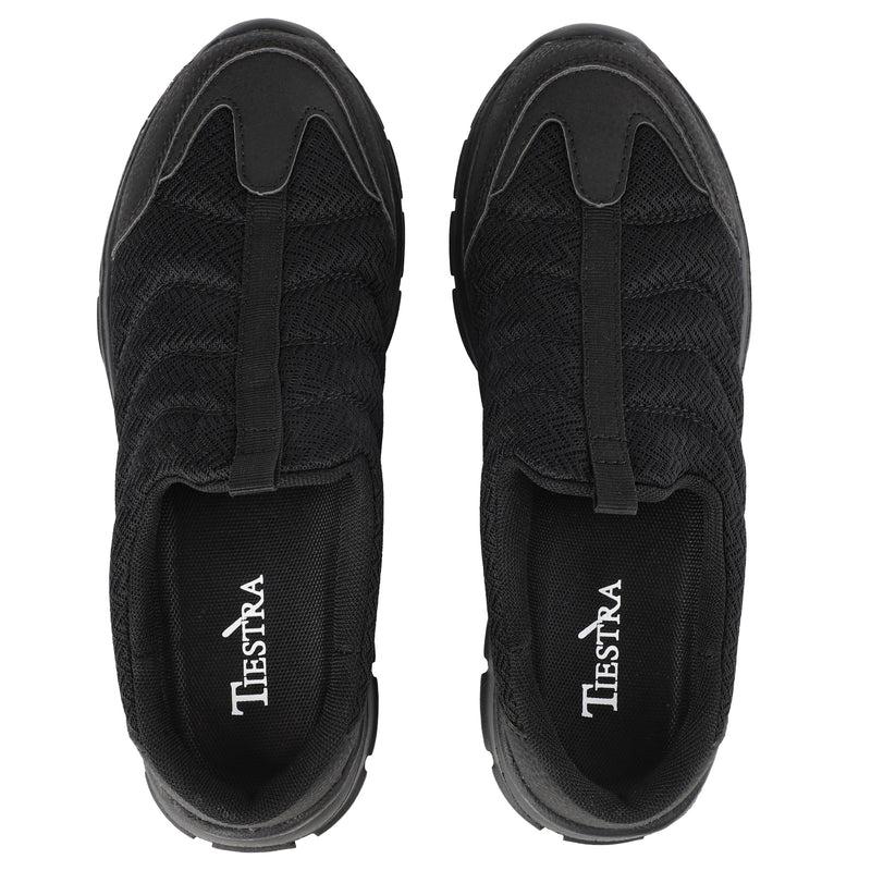 TIESTRA Clogs & Mules Summer Gardens Slip On bequeme atmungsaktive leichte Sandalen für Männer, schwarz