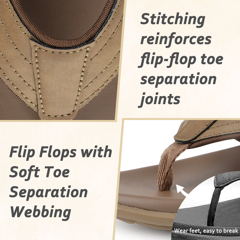 TIESTRA Herren Sport Flip Flops Strand Athletik gepolsterte Sommer Outdoor Komfort Thong Sandalen