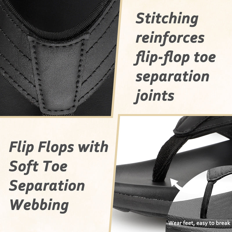 TIESTRA Herren Sport Flip Flops Strand Athletik gepolsterte Sommer Outdoor Komfort Thong Sandalen