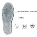 riemot Lammfelleinlegesohlen für Herren Damen und Kinder, Grau Normal, Super Dick Premium Lammwolle Einlegesohlen für Gummistiefel Hausschuhe Stiefel