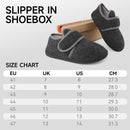 TIESTRA Herren Pantoffelstiefel Warme Flocking Pantoffeln Wide Fit Gemütliche Pelz Haus Schuhe Rutschschutz für Indoor & Outdoor