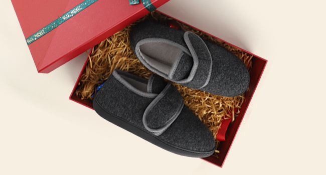 TIESTRA Herren Pantoffelstiefel Warme Flocking Pantoffeln Wide Fit Gemütliche Pelz Haus Schuhe Rutschschutz für Indoor & Outdoor