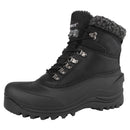 riemot Herren Schneestiefel Schwarz Wasserdicht Winterstiefel mit warmem Teddyfutter