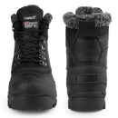 riemot Herren Schneestiefel Schwarz Wasserdicht Winterstiefel mit warmem Teddyfutter