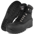 riemot Herren Schneestiefel Schwarz Wasserdicht Winterstiefel mit warmem Teddyfutter