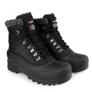 riemot Herren Schneestiefel Schwarz Wasserdicht Winterstiefel mit warmem Teddyfutter