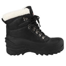 riemot Damen Schneestiefel Schwarz Wasserdicht Winterstiefel mit Kunstfell-Futter
