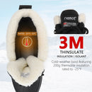 riemot Damen Schneestiefel Schwarz Wasserdicht Winterstiefel mit Kunstfell-Futter
