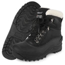 riemot Damen Schneestiefel Schwarz Wasserdicht Winterstiefel mit Kunstfell-Futter