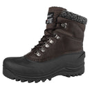 riemot Herren Schneestiefel Braun Wasserdicht Winterstiefel mit warmem Teddyfutter