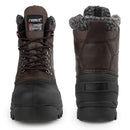 riemot Herren Schneestiefel Braun Wasserdicht Winterstiefel mit warmem Teddyfutter