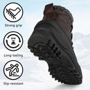 riemot Herren Schneestiefel Braun Wasserdicht Winterstiefel mit warmem Teddyfutter