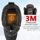 riemot Herren Schneestiefel Braun Wasserdicht Winterstiefel mit warmem Teddyfutter