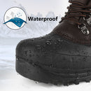 riemot Herren Schneestiefel Braun Wasserdicht Winterstiefel mit warmem Teddyfutter