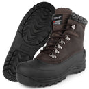 riemot Herren Schneestiefel Braun Wasserdicht Winterstiefel mit warmem Teddyfutter