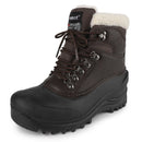 riemot Damen Schneestiefel Braun Wasserdicht Winterstiefel mit Kunstfell-Futter