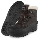 riemot Damen Schneestiefel Braun Wasserdicht Winterstiefel mit Kunstfell-Futter