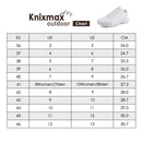 Knixmax Extra breite leichte Damen Laufschuhe für Plattfuß Weiße Sportschuhe mit Schuhen mit breiter Zehenbox