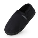 riemot Herren Hausschuhe Schwarz Memory Foam Pantoffeln mit rutschfester Sohle