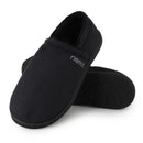 riemot Herren Hausschuhe Schwarz Memory Foam Pantoffeln mit rutschfester Sohle