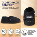 riemot Herren Hausschuhe Schwarz Memory Foam Pantoffeln mit rutschfester Sohle