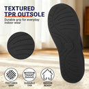 riemot Herren Hausschuhe Schwarz Memory Foam Pantoffeln mit rutschfester Sohle