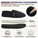 riemot Herren Hausschuhe Schwarz Memory Foam Pantoffeln mit rutschfester Sohle