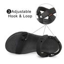 riemot Verstellbare Sportsandalen Schwarz mit ged&auml;mpftem Fußbett