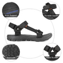 riemot Verstellbare Sportsandalen Schwarz mit ged&auml;mpftem Fußbett