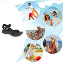 riemot Verstellbare Sportsandalen Schwarz mit ged&auml;mpftem Fußbett