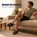 TIESTRA Offene Sandalen Schwarz mit zwei Klettriemen