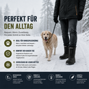 Knixmax Herren Schneestiefel Schwarz Wasserdicht mit Kunstfellfutter