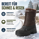 Knixmax Herren Schneestiefel Braun Wasserdicht mit Kunstfellfutter